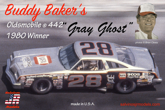1/24 Salvinos JR Buddy Baker’s Gray Ghost Oldsmobile 442 (New, open box)
