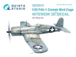 1/32 F4U-1 Birdcage Corsair 3D-Printed Interior (for Tamiya) 32015