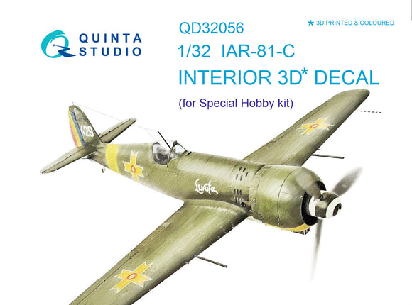 1/32 Quinta Studio IAR - 81C 3D-Printed Interior (for Special Hobby kit) 32056