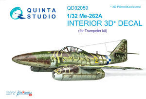 1/32 Me 262A 3D-Printed Interior (for Trumpeter) 32059