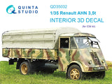 1/35 Quinta Studio Renault AHN 3.5t 3D-Printed Interior (for ICM kit) 35032