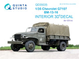 1/35 Quinta Studio Chevrolet G7107 3D-Printed Interior (for ICM kit) 35035