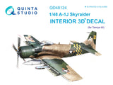 1/48 Quinta Studio A-1J 3D-Printed Interior (for Tamiya kit) 48124