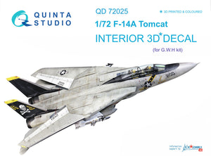 1/72 Quinta Studio F-14A 3D-Printed Interior (for GWH kit) 72025