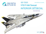 1/72 Quinta Studio F-14A 3D-Printed Interior (for GWH kit) 72025