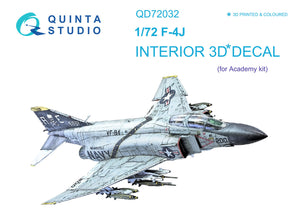 1/72 Quinta Studio F-4J 3D-Printed Interior (for Academy kit) 72032