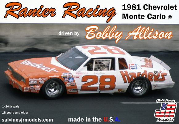 1/25 Salvinos JR Ranier Racing 1981 Chevrolet Monte Carlo driven by Bobby Allison