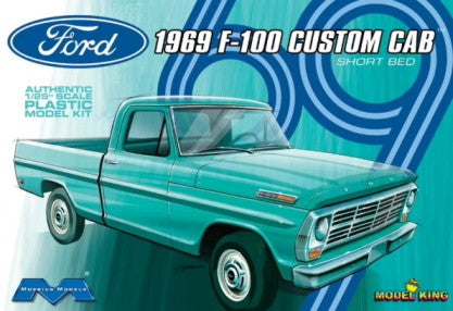 1/25 Moebius Models 1969 Ford F100 Custom Cab Pickup Truck w/Short Bed (Ltd Prod) 1227