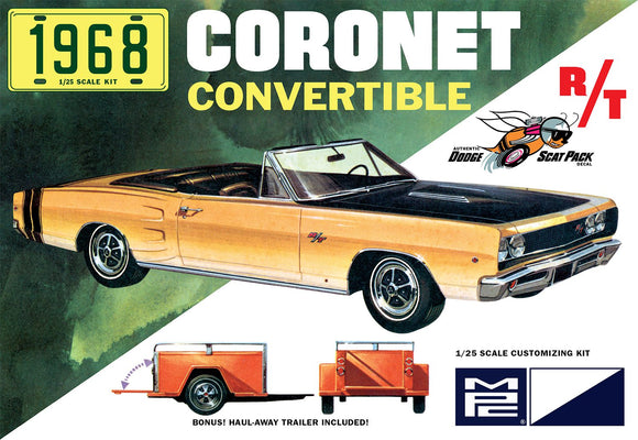 1/25 MPC / R2 1968 DODGE CORONET CONVERTIBLE W/TRAILER (978)