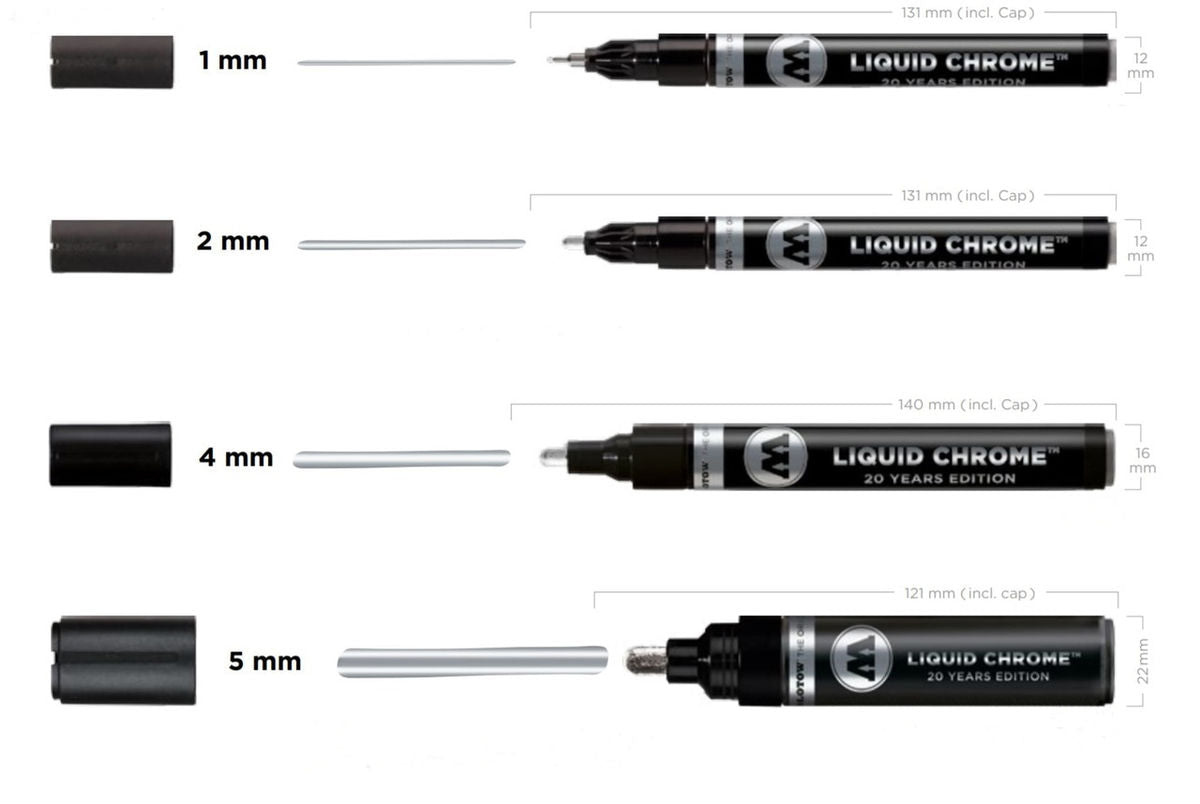 Molitow Liquid Chrome Mirror Effect Marker Refills – HobbyNut Models