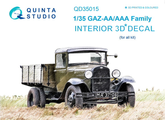 1/35 Quinta Studio GAZ-AA/AAA Family 3D-Printed Interior (for all kits) 35015