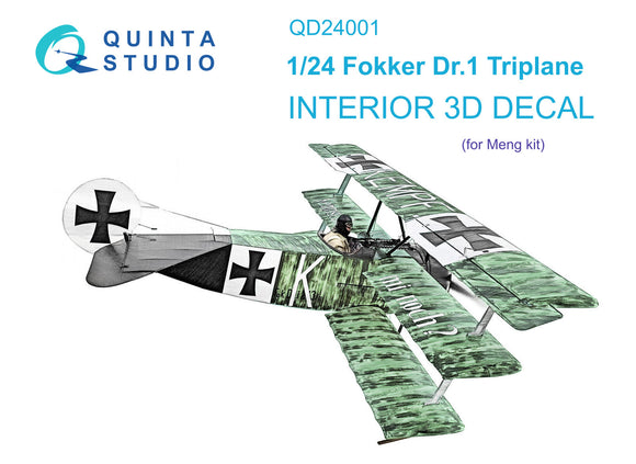 1/24 Quinta Studio Fokker Dr.1 3D-Printed Interior (for Meng kit) 24001