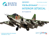 1/32 Su-25 3D-Printed & coloured Interior on decal paper (for Trumpeter kit) 32001