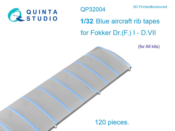 1/32 Quinta Studio Blue rib tapes Fokker Dr. (F.)I-D.VII (for All kit) QP32004