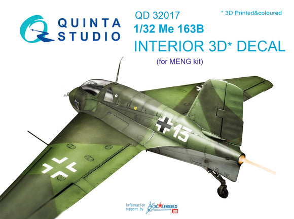 1/32 Quinta Studio Me 163B 3D-Printed Interior (for Meng kit) 32017