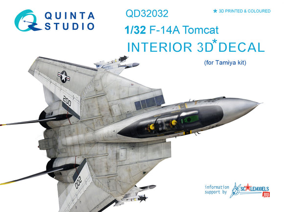1/32 Quinta F-14A 3D-Printed Interior (for Tamiya kit) 32032