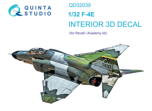 1/32 Quinta Studio F-4E 3D-Printed Interior (for Revell / Academy kits) 32039