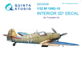 1/32 Quinta Studio Bf 109G-10 3D-Printed Interior (for Trumpeter) 32046