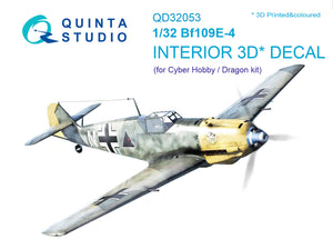 1/32 Quinta Studio Bf 109E-4 3D-Printed Interior (for Cyber-hobby/Dragon kit) 32053
