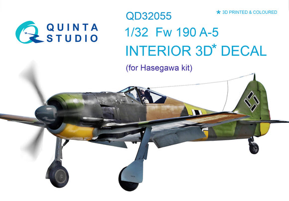 1/32 Quinta Studio FW 190A-5 3D-Printed Interior (for Hasegawa) 32055