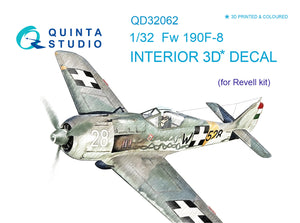 1/32 Quinta Studio FW 190F-8 3D-Printed Interior (for Revell) 32062