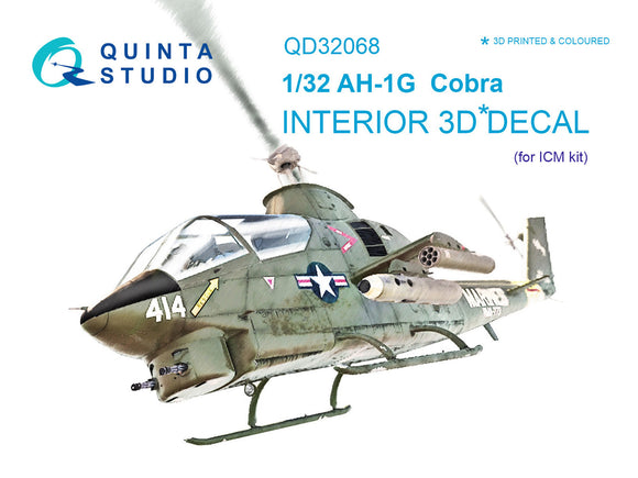 1/32 Quinta Studio AH-1G Cobra 3D-Printed Interior (for ICM kit) 32068