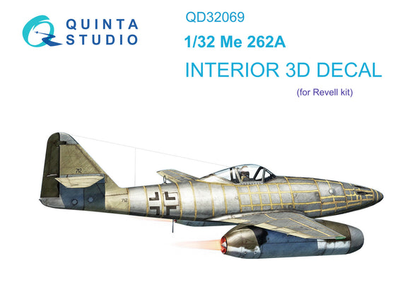 1/32 Quinta Studio Me 262A 3D-Printed Interior (for Revell) 32069