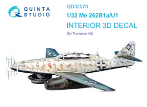 1/32 Quinta Studio Me 262B1a/U-1 3D-Printed Interior (for Trumpeter) 32070