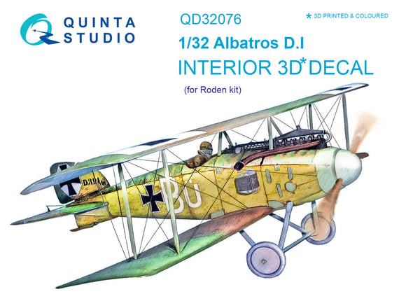 1/32 Quinta Studio Albatros D.I OAW 3D-Printed Interior (for Roden kit) 32076