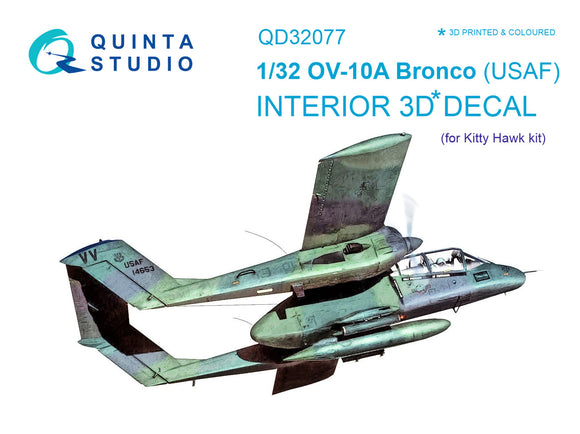1/32 Quinta Studio OV-10A USAF 3D-Printed Interior (for Kitty Hawk kit) 32077