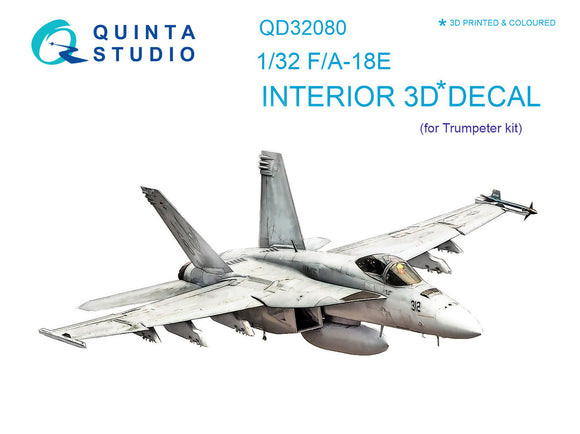 1/32 Quinta Studio F/A-18E Super Hornet 3D-Printed Interior (for Trumpeter kit) 32080
