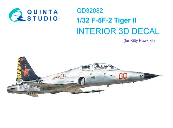 1/32 Quinta Studio F-5F-2 3D-Printed Interior (for Kitty Hawk kit) 32082