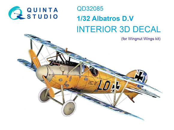 1/32 Quinta Studio Albatros D.V OAW 3D-Printed Interior (for Wingnut kit) 32085