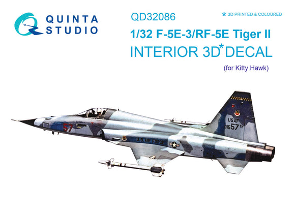 1/32  F-5E-3/RF-5E 3D-Printed Interior (for Kitty Hawk kit) 32086
