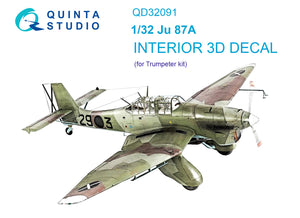 1/32 Quinta Studio Ju 87A 3D-Printed Interior (for Trumpeter kit) 32091