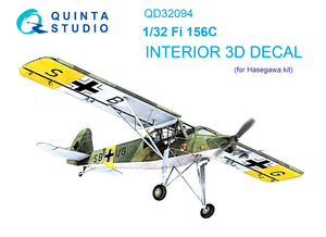 1/32 Quinta Studio Fi 156C 3D-Printed Interior (for Hasegawa kit) 32094
