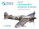 1/32 Quinta Studio Tempest Mk.V 3D-Printed Interior (Special Hobby/Revell) 32097
