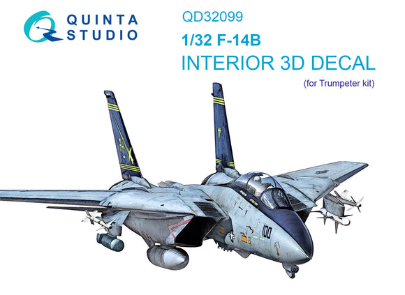 1/32 Quinta Studio F-14B 3D-Printed Interior (for Trumpeter kit) 32099