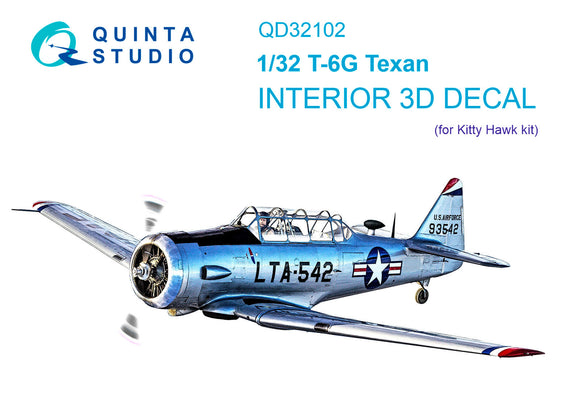 1/32 Quinta Studio T-6G 3D-Printed Interior (for Kitty Hawk kit) 32102