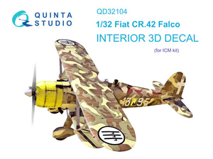 1/32 Quinta Studio Fiat CR.42 3D-Printed Interior (for ICM kit) 32104