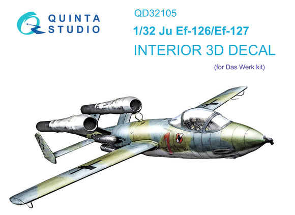 1/32 Quinta Studio Ju EF 126/EF 127 3D-Printed Interior (for Das Werk) 32105