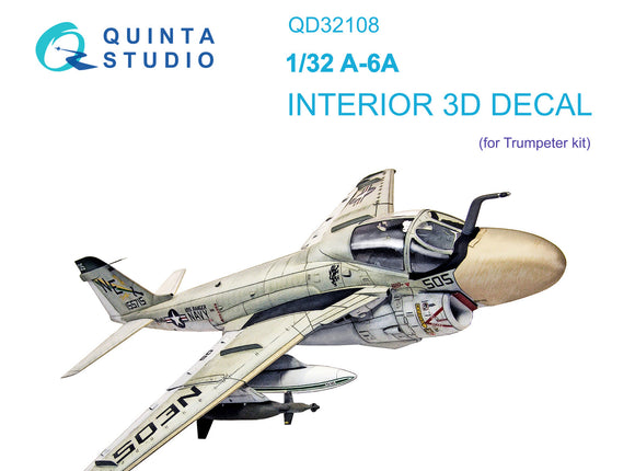 1/32 Quinta Studio A-6A Intruder 3D-Printed Interior, full set (for Trumpeter kit) 32108