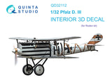 1/32 Quinta Studio Pfalz D.III 3D-Printed Interior (for Roden kit) 32112