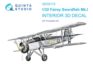 1/32 Quinta Studio Fairey Swordfish Mk.I 3D-Printed Interior (for Trumpeter kit) 32115