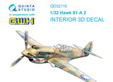 1/32 Quinta Studio Hawk 81-A2 3D-Printed Interior (for GWH kit) 32116