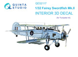 1/32 Quinta Studio Fairey Swordfish Mk.II 3D-Printed Interior (for Trumpeter kit) 32117