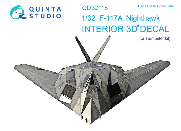 1/32 Quinta Studio F-117A 3D-Printed Interior (for Trumpeter kit) 32118