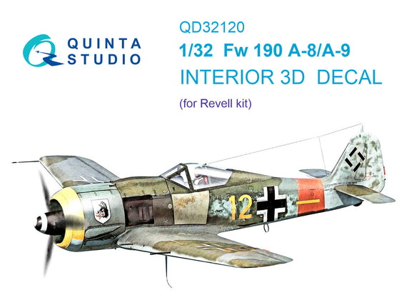 1/32 Quinta Studio FW 190A-8 / A-9 3D-Printed Interior (for Revell) 32120