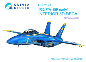1/32 Quinta Studio F/A-18F early Hornet 3D-Printed Interior (for Trumpeter kit) 32123