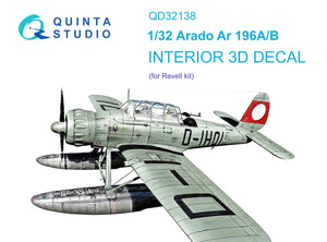 1/32 Quinta Studio Ar 196A/B 3D-Printed Interior (for Revell kit) 32138